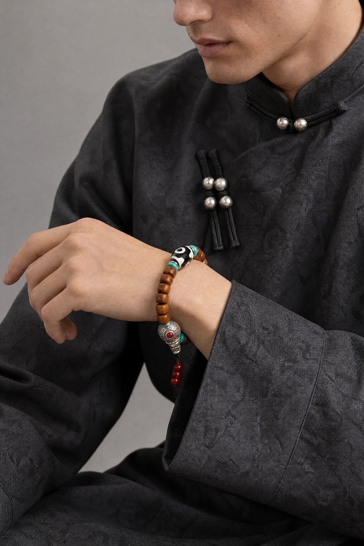yak-bone-dzi-guru-bead-gourd-bracelet-model-a-outfit-a-fashion-01