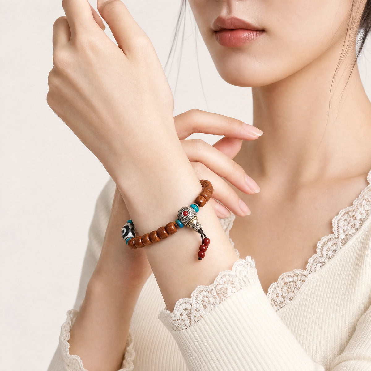 yak-bone-dzi-guru-bead-gourd-bracelet-model-b-outfit-b-fashion-03