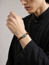 yak-bone-green-dzi-bracelet-protection-model-a-outfit-a-fashion-03
