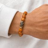 yak-bone-heaven-earth-dzi-bracelet-model-a-outfit-a-closeup-01