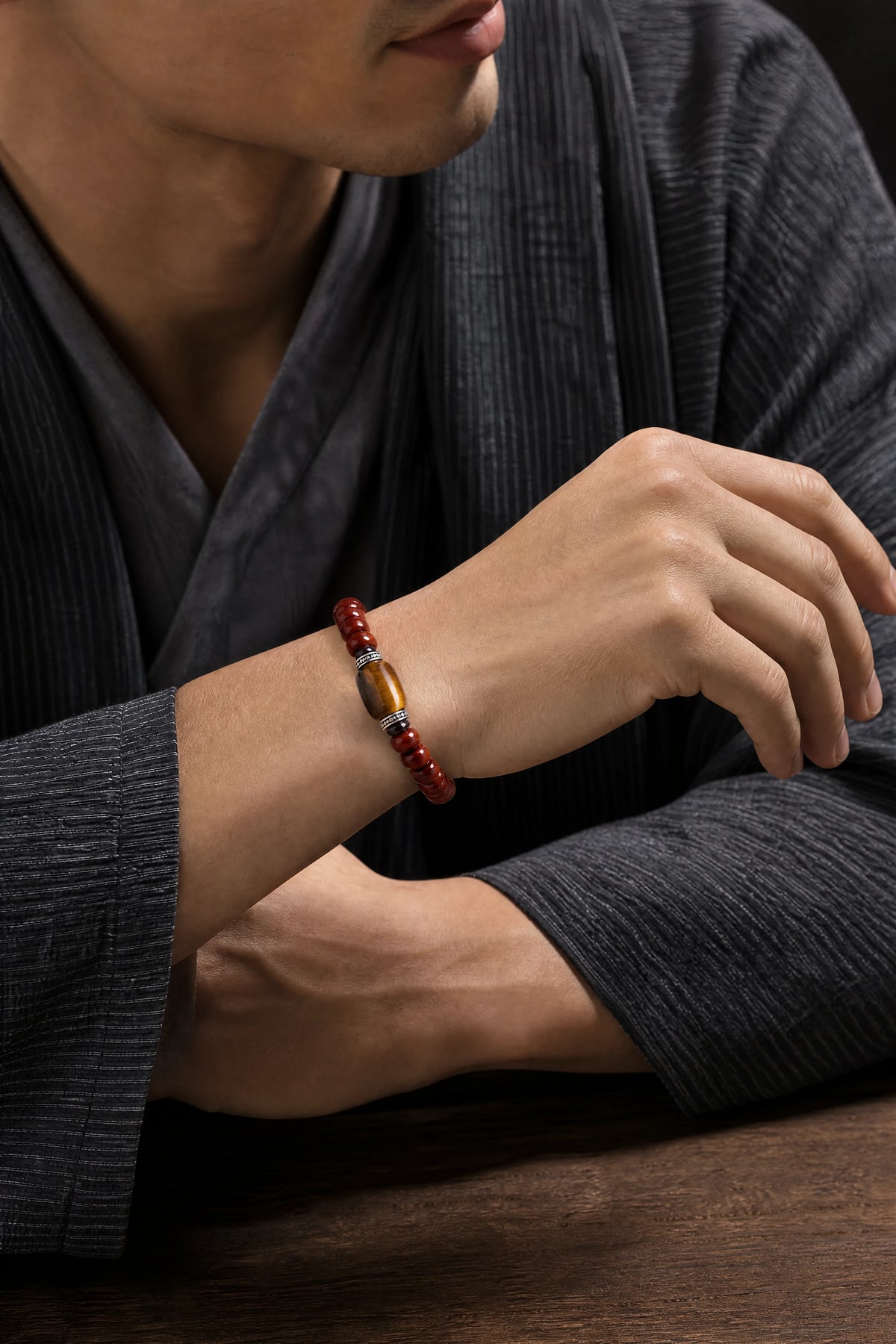 yak-bone-tiger-eye-bracelet-two-profiles-model-a-outfit-a-fashion-01