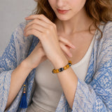 yellow-yak-bone-three-eye-dzi-bracelet-9mm-model-b-outfit-b-fashion-03